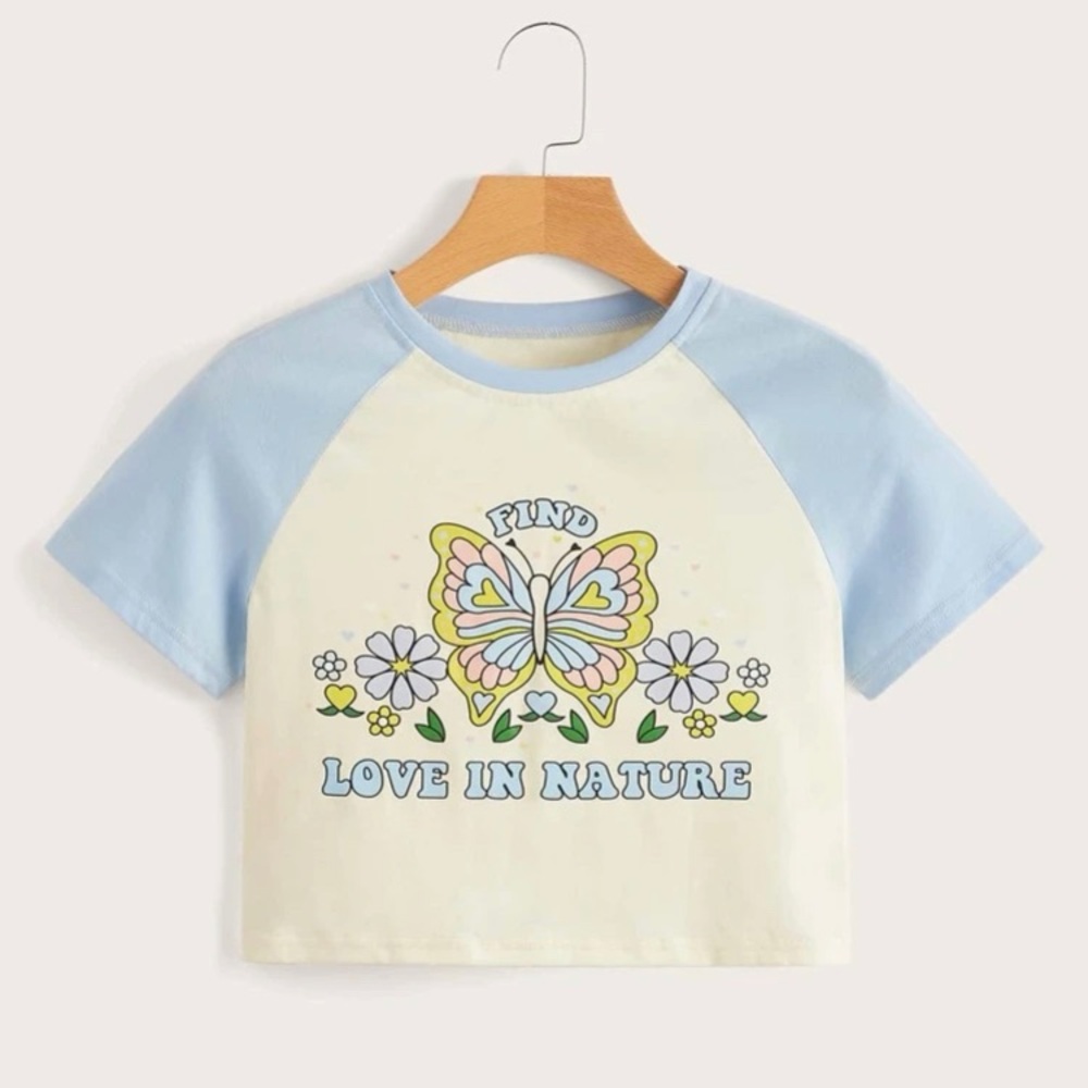 Romwe butterfly crop top